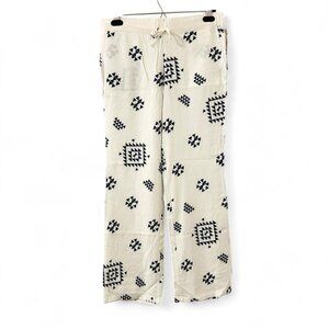 Y2K Boho Chic Soleil Wide Leg Printed Pants Western Beach Country Size Small